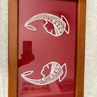 Madonnina ricamata in pizzo di cantu