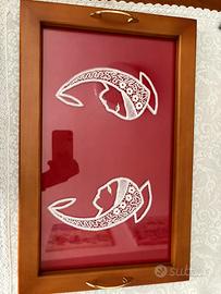 Madonnina ricamata in pizzo di cantu