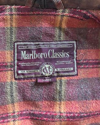 Giubbotto Marlboro Classic in Velluto e Pelle