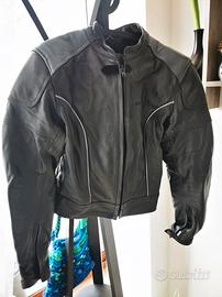giubbotto in pelle da moto 