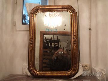 specchio depoca con doratura brunito di epoca 800