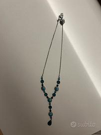 Collana con pietre  verdi - bigiotteria