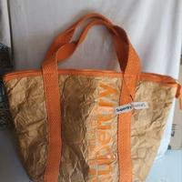 BORSA SHOPPER "SUPERDRY" IN CARTA CERATA E TESSUTO