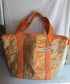 BORSA SHOPPER "SUPERDRY" IN CARTA CERATA E TESSUTO