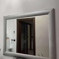 Specchio glitterato argentato