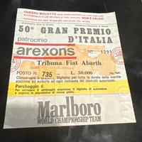 Biglietto 50esimo Gran Premio D’Italia