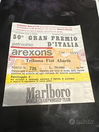Biglietto 50esimo Gran Premio D’Italia