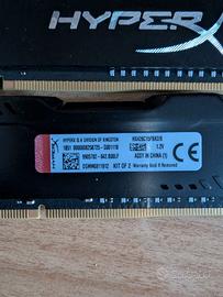 Kit RAM 8GB (2x4GB) Kingston HyperX Fury DDR4 2666