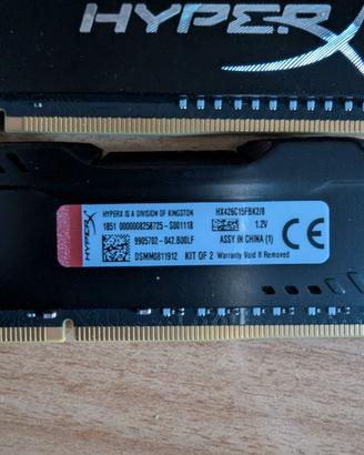 Kit RAM 8GB (2x4GB) Kingston HyperX Fury DDR4 2666