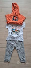 set  Felpa, Tshirt interattiva e jogger Benetton 