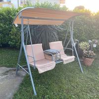 Altalena a dondolo da giardino, nuova, beige