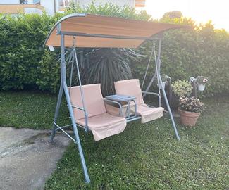 Altalena a dondolo da giardino, nuova, beige