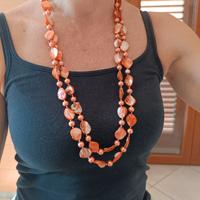 Collana in Vetro soffiato orange