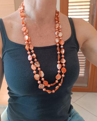 Collana in Vetro soffiato orange