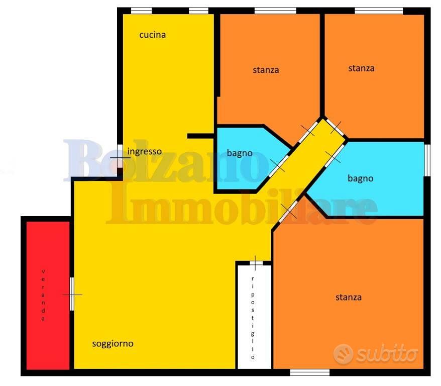 Appartamento di 116 m² con 5 locali e box auto dop - Vista 5