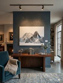 Quadro materico con Monte Bianco 80x60 cm