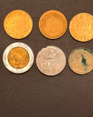 Lotto 11 Monete Vecchie Lire Italiane
