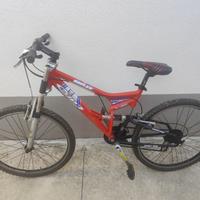 bicicletta con ammortizzatori anteriori..
