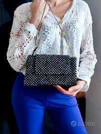 Borsa da sera nera cangiante handmade 