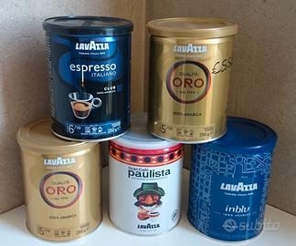 5 barattoli vuoti del caffè LAVAZZA per arredo bar