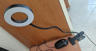 Lampada da scrivania con mollettone