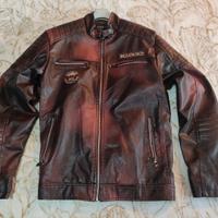 giacca moto in ecopelle nuova taglia m