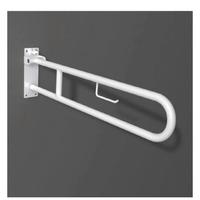 MANIGLIONE  CON PORTAROTOLO PER BAGNO DISABILI