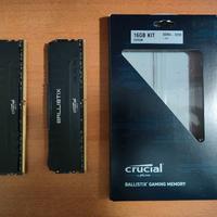 RAM DDR4 16Gb (2x8 Gb) Crucial Ballistix 3200 Mhz