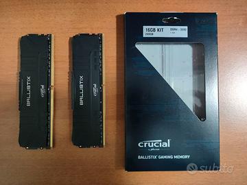 RAM DDR4 16Gb (2x8 Gb) Crucial Ballistix 3200 Mhz