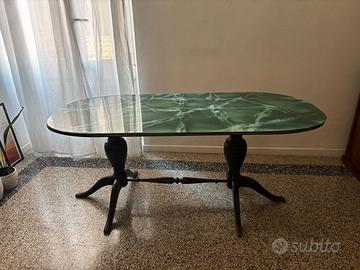 Tavolo mamo e legno anni 60