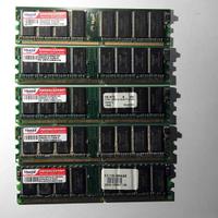 6 Moduli RAM DDR1 400MHz PC3200 184pin 512MB cad