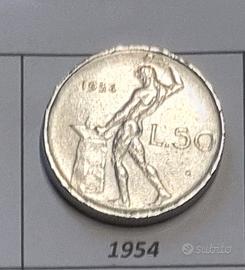 Moneta da 50 lire (anno 1954)