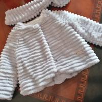 Giacca Mayoral ecopelliccia grigia 12m con sciarpa