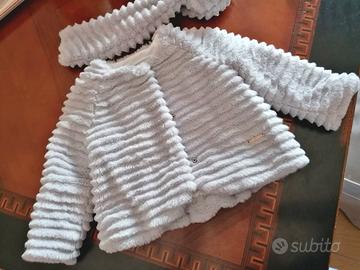 Giacca Mayoral ecopelliccia grigia 12m con sciarpa