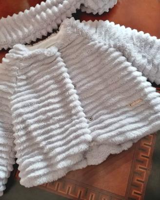 Giacca Mayoral ecopelliccia grigia 12m con sciarpa