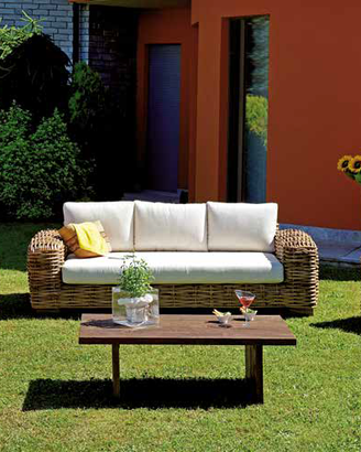 Set Bangalore in rattan gigante naturale