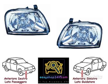 2 X FARO FANALE PROIETTORE ANTERIORE PER L200 1996