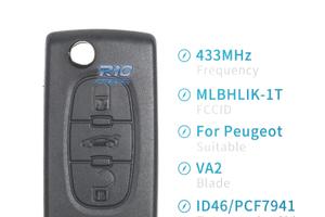CHIAVE COMPLETA PER PEUGEOT E CITROEN VA2