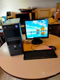 PC+MONITOR+ TASTIERA+MOUSE, WINDOWS 10.