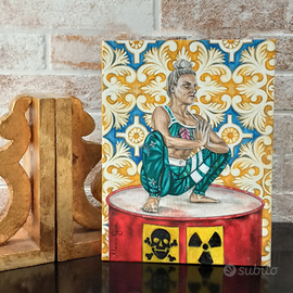 Quadro ad olio "Meditazione e contaminazione"