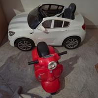 vespa , bmw , seggiolino 