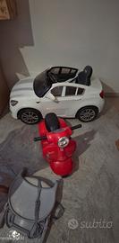 vespa , bmw , seggiolino 