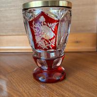 vaso cristallo rosso rubino Rosenthal