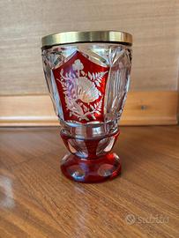 vaso cristallo rosso rubino Rosenthal