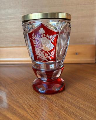 vaso cristallo rosso rubino Rosenthal