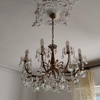 Lampadario gocce cristallo vintage Maria Teresa