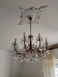 Lampadario gocce cristallo vintage Maria Teresa