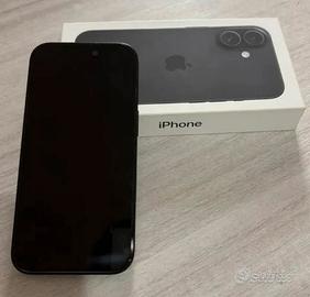 Apple Iphone 16 128 Gb Nero Garanzia fino 5/2027