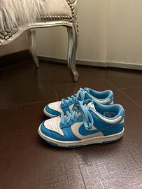 nike dunk low bianche e azzurre 36