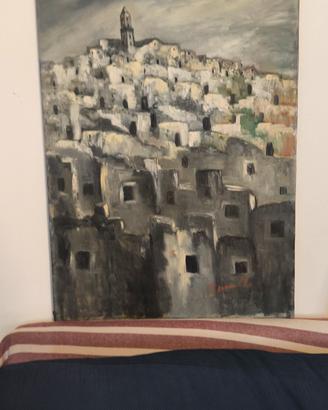 quadro olio su tela Matera 